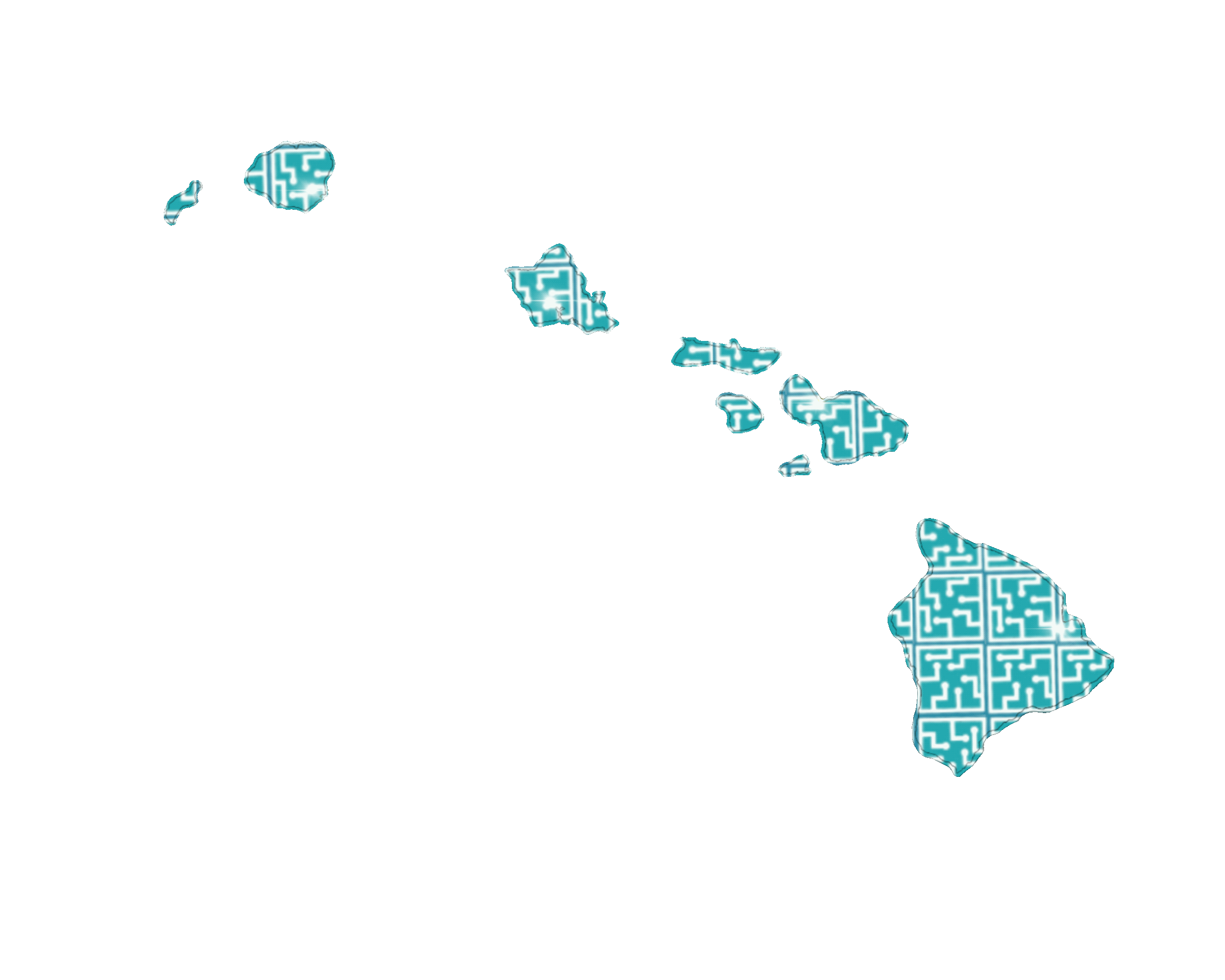 Animated outline of the Hawaiian islands